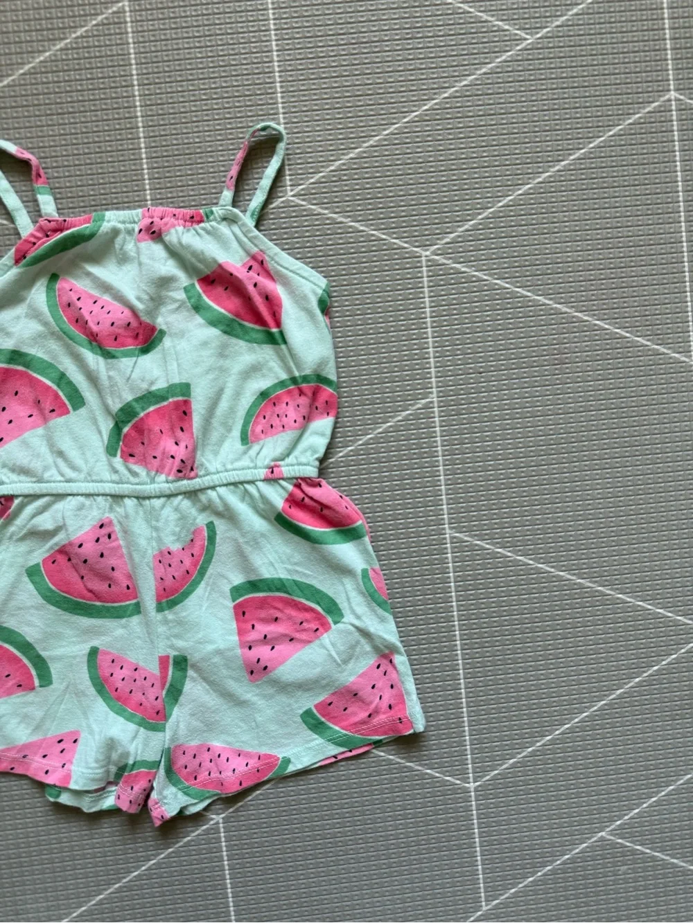Old Navy|Baby Girl/toddler Mint Green Watermelon Print sleeveless Romper,size 3T